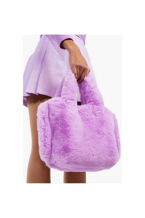 one off fake fur bag|Faux Fur Bag .